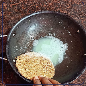 Natural Coir Utensil Washing Scrub - Pack of 3