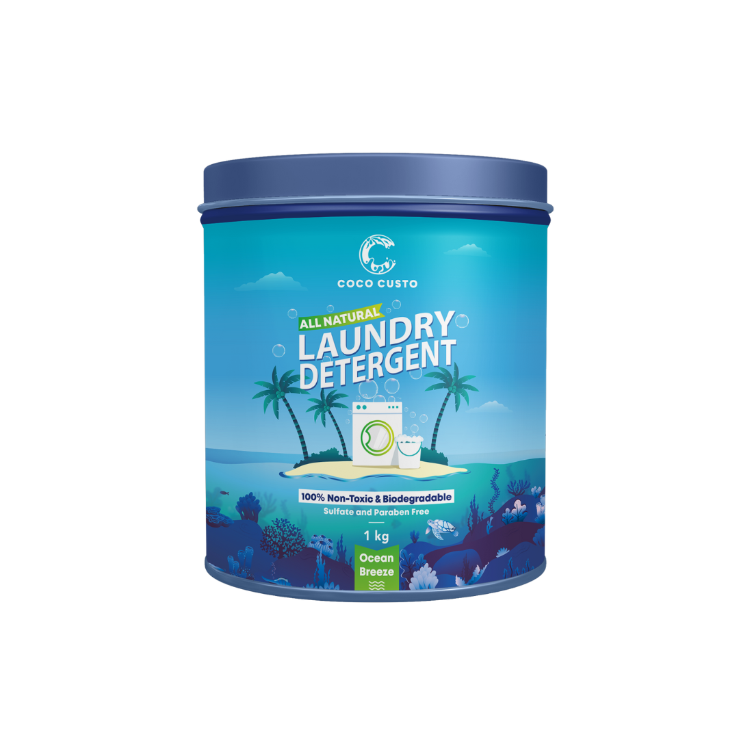 Ocean Breeze Non-Toxic Laundry Detergent Tin (1kg)